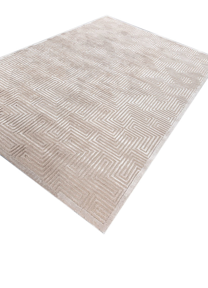 cera ivory wool and viscose hand tufted Rug - FoldShot cera ivory wool and viscose hand tufted Rug - FoldShot