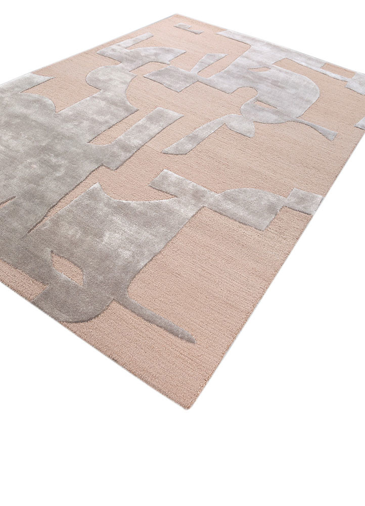 white noise ivory wool and viscose hand tufted Rug - FoldShot white noise ivory wool and viscose hand tufted Rug - FoldShot