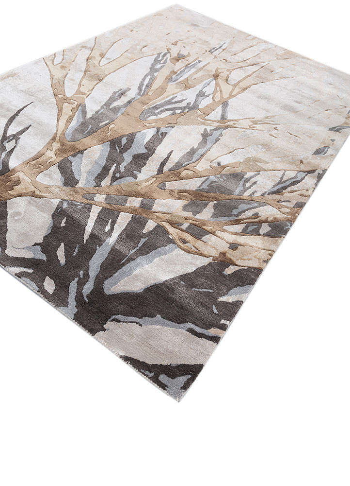 aurelia grey and black wool and viscose hand tufted Rug - FoldShot aurelia grey and black wool and viscose hand tufted Rug - FoldShot