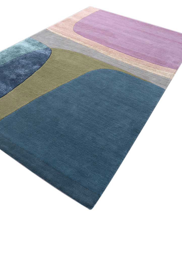 confetti pink and purple wool and viscose hand tufted Rug - FoldShot confetti pink and purple wool and viscose hand tufted Rug - FoldShot