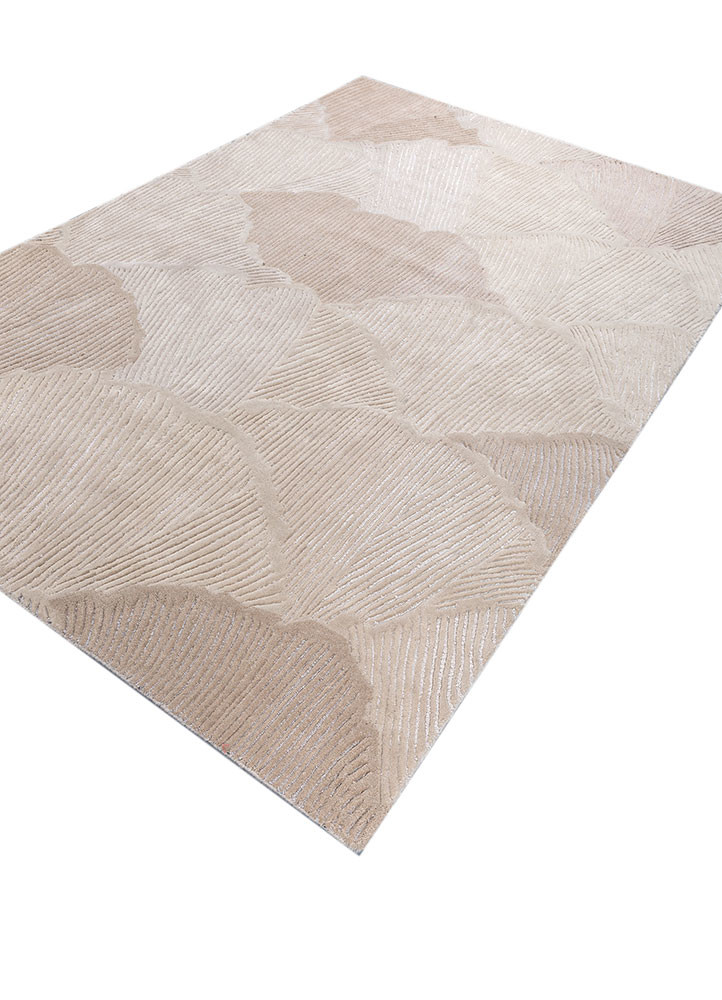 aurelia ivory wool and viscose hand tufted Rug - FoldShot aurelia ivory wool and viscose hand tufted Rug - FoldShot