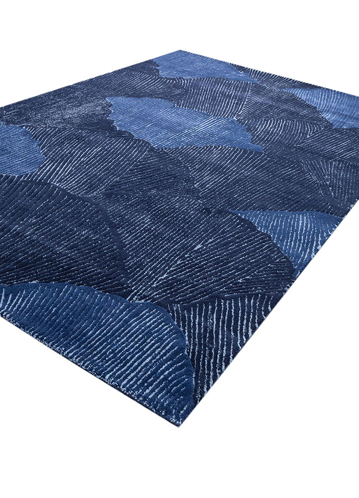 aurelia blue wool and viscose hand tufted Rug - FoldShot aurelia blue wool and viscose hand tufted Rug - FoldShot