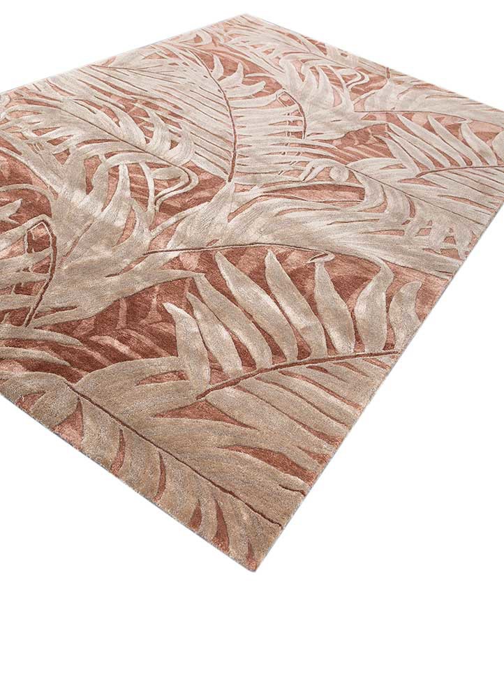 aurelia beige and brown wool and viscose hand tufted Rug - FoldShot