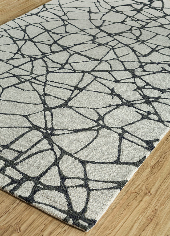 contour grey and black wool hand tufted Rug - FoldShot contour grey and black wool hand tufted Rug - FoldShot