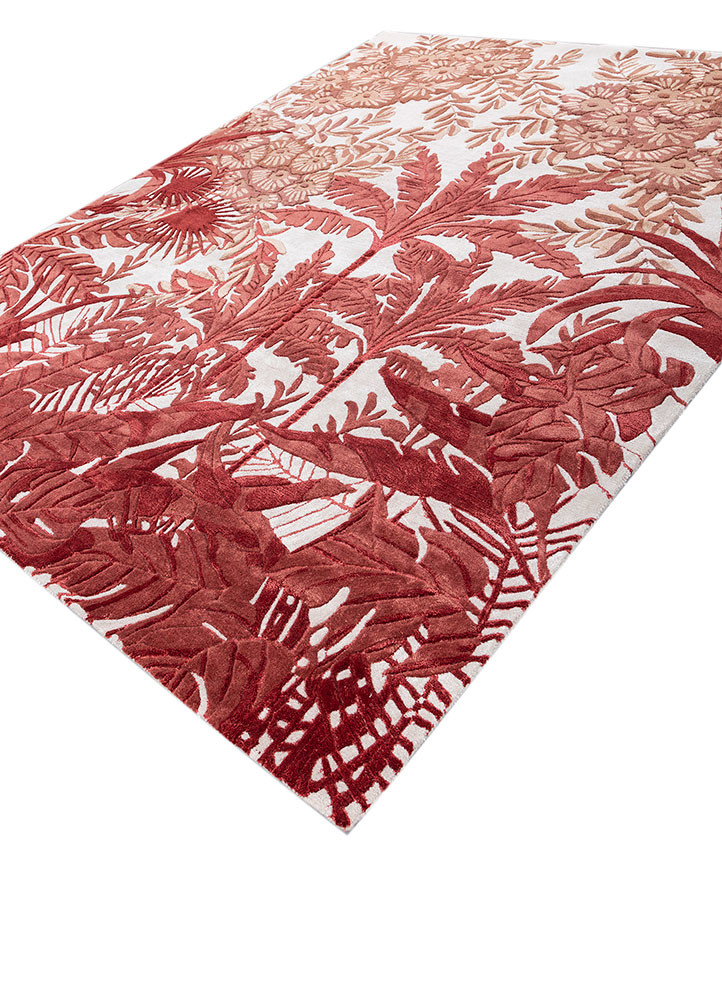 aurelia red and orange wool and viscose hand tufted Rug - FoldShot aurelia red and orange wool and viscose hand tufted Rug - FoldShot