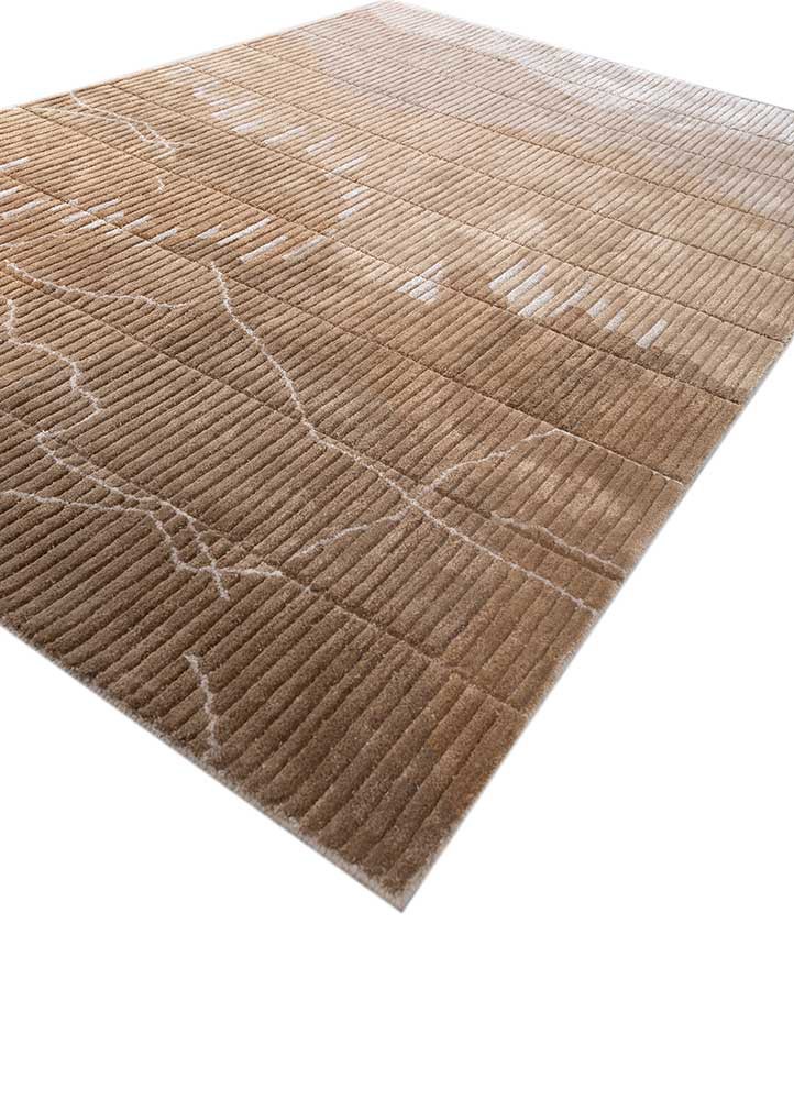 white noise beige and brown wool and viscose hand tufted Rug - FoldShot white noise beige and brown wool and viscose hand tufted Rug - FoldShot