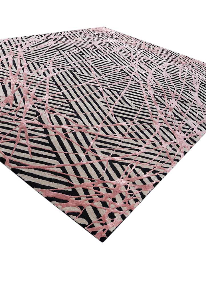 adrift grey and black wool and viscose hand tufted Rug - FoldShot