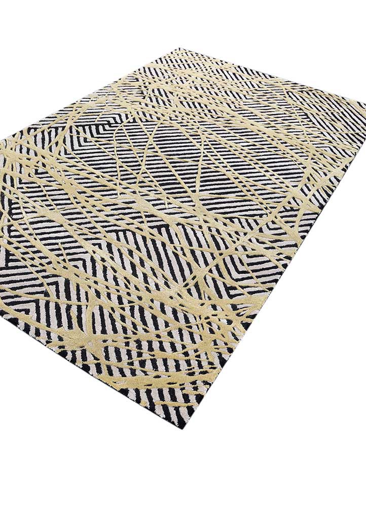 adrift grey and black wool and viscose hand tufted Rug - FoldShot