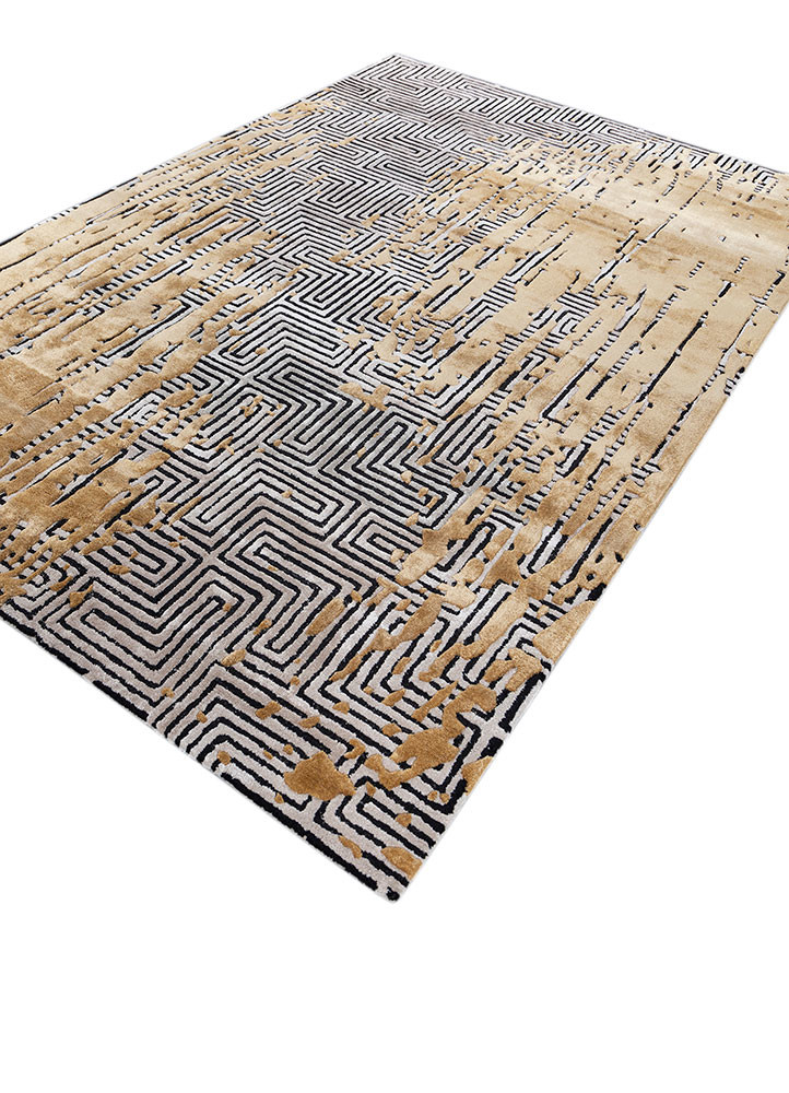 adrift gold wool and viscose hand tufted Rug - FoldShot adrift gold wool and viscose hand tufted Rug - FoldShot