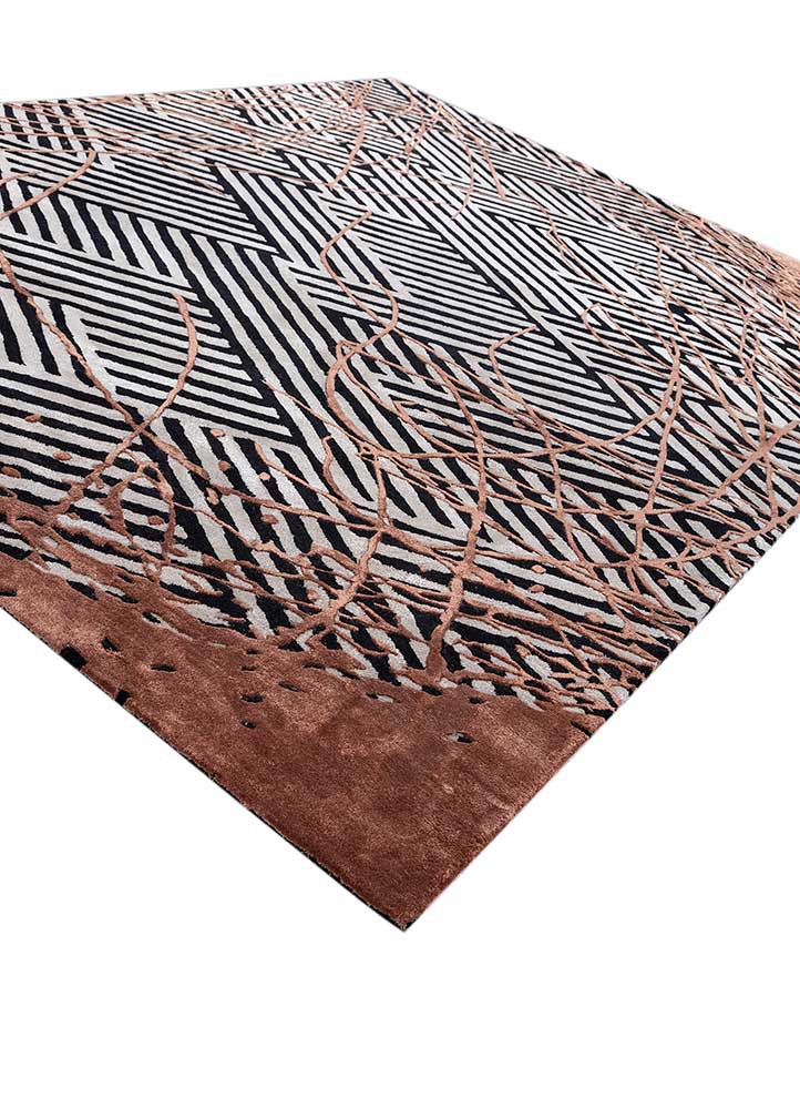 adrift grey and black wool and viscose hand tufted Rug - FoldShot