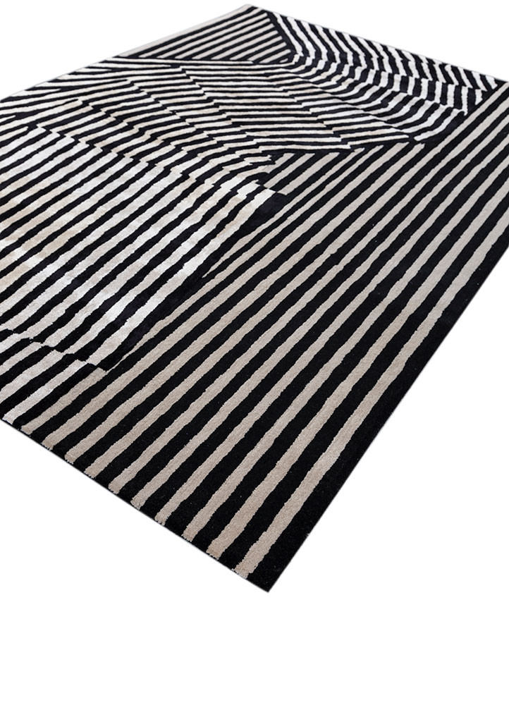 adrift grey and black wool and viscose hand tufted Rug - FoldShot adrift grey and black wool and viscose hand tufted Rug - FoldShot