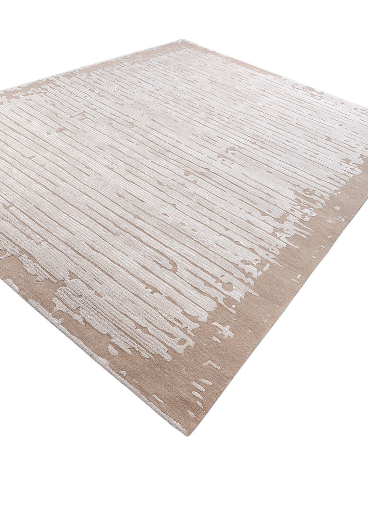 white noise ivory wool and viscose hand tufted Rug - FoldShot white noise ivory wool and viscose hand tufted Rug - FoldShot