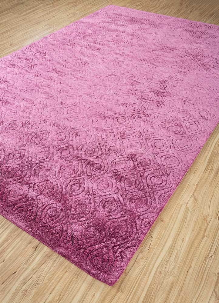 cera pink and purple viscose hand tufted Rug - FoldShot