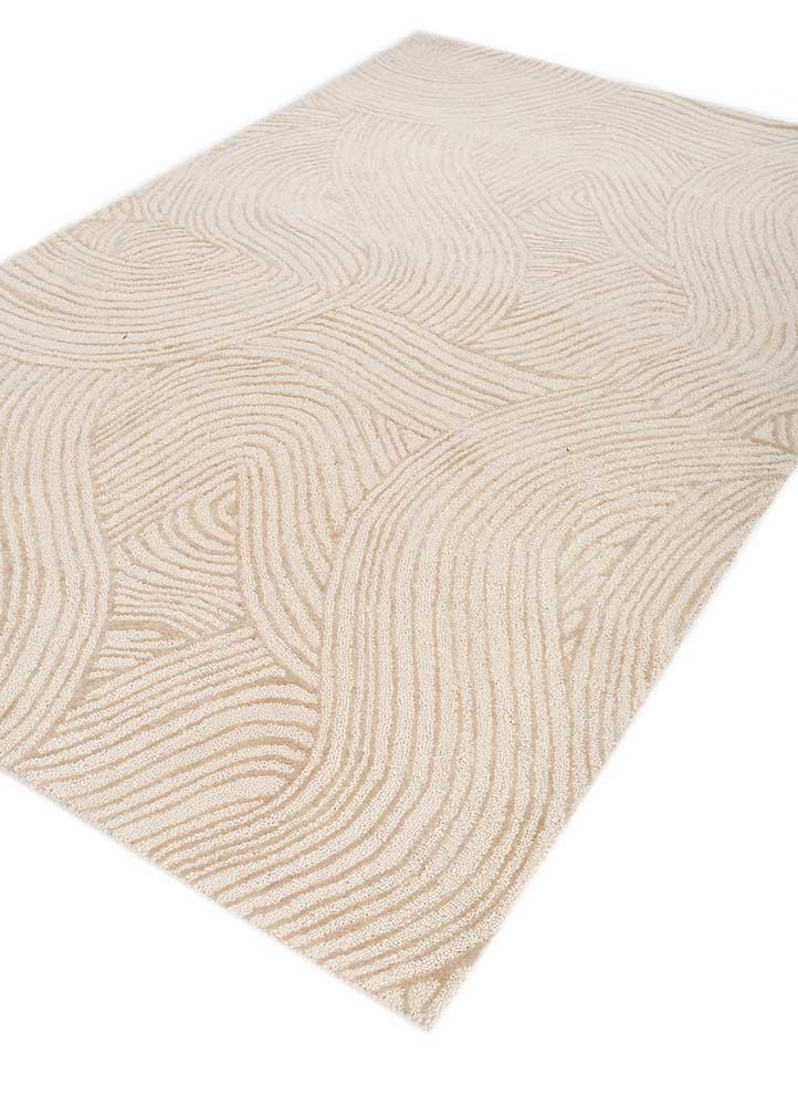 modo ivory wool and viscose hand tufted Rug - FoldShot modo ivory wool and viscose hand tufted Rug - FoldShot