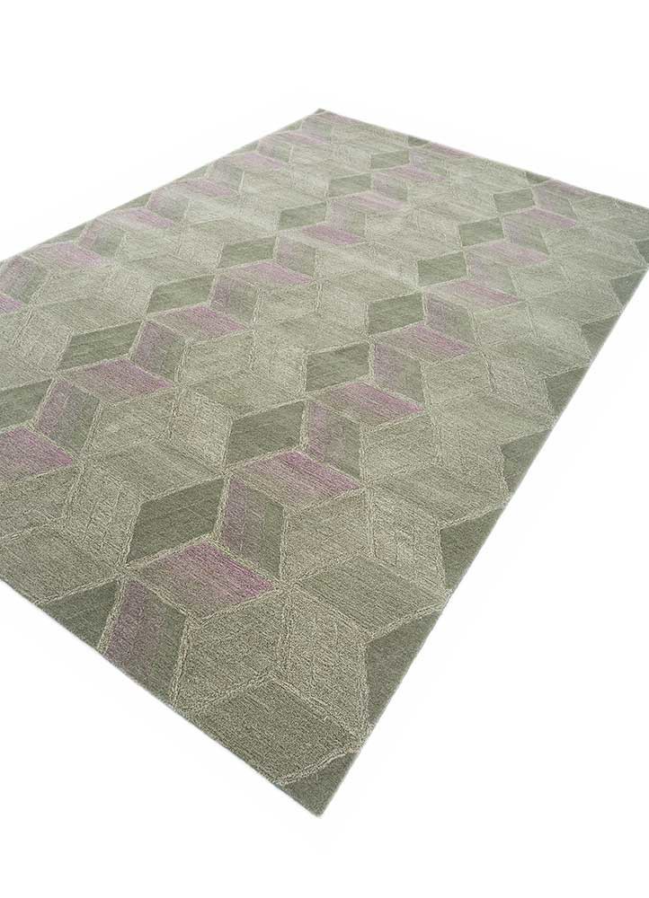 chroma green wool and viscose hand tufted Rug - FoldShot chroma green wool and viscose hand tufted Rug - FoldShot
