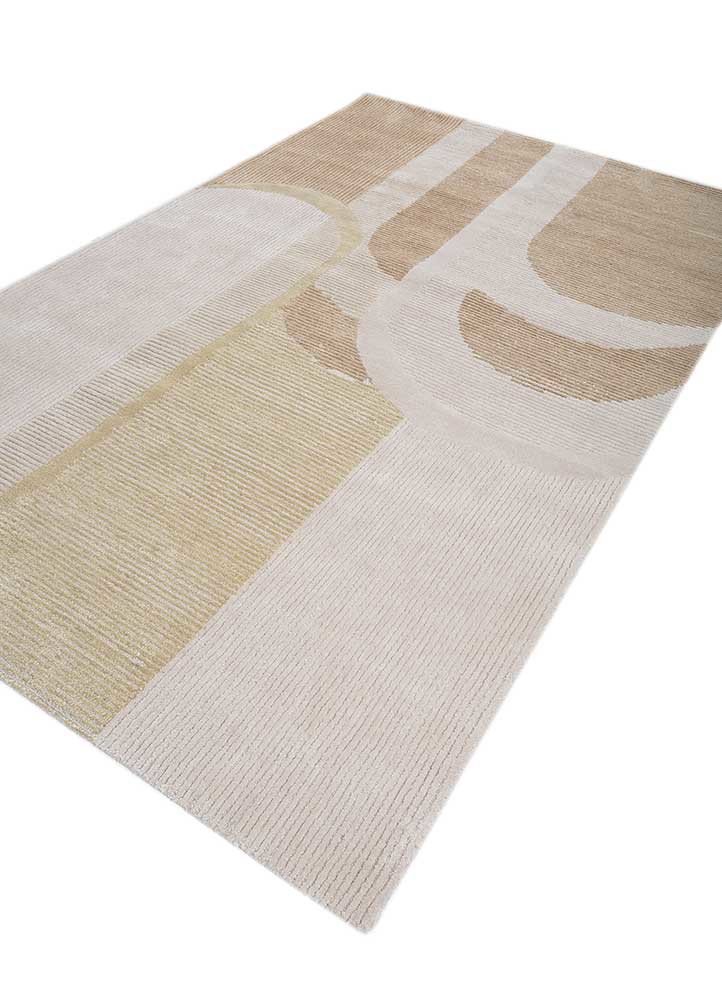 caliedo ivory wool and viscose hand tufted Rug - FoldShot caliedo ivory wool and viscose hand tufted Rug - FoldShot