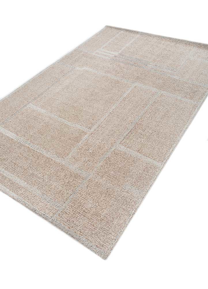 pathways beige and brown wool hand tufted Rug - FoldShot pathways beige and brown wool hand tufted Rug - FoldShot
