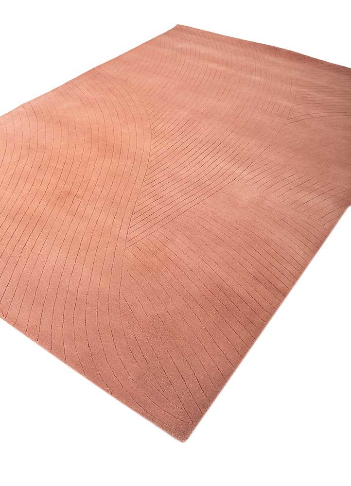 cera red and orange wool hand tufted Rug - FoldShot
