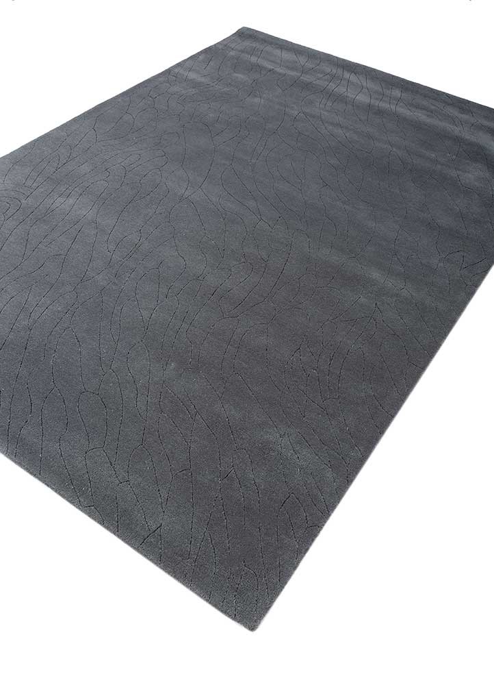 cera blue wool hand tufted Rug - FoldShot