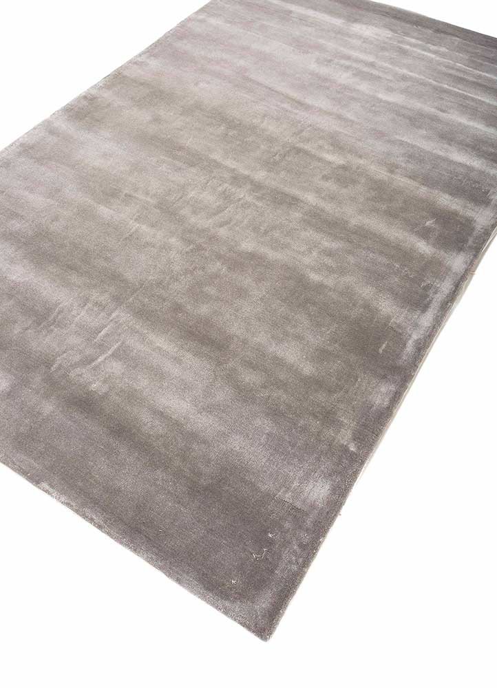 cera grey and black viscose hand tufted Rug - FoldShot
