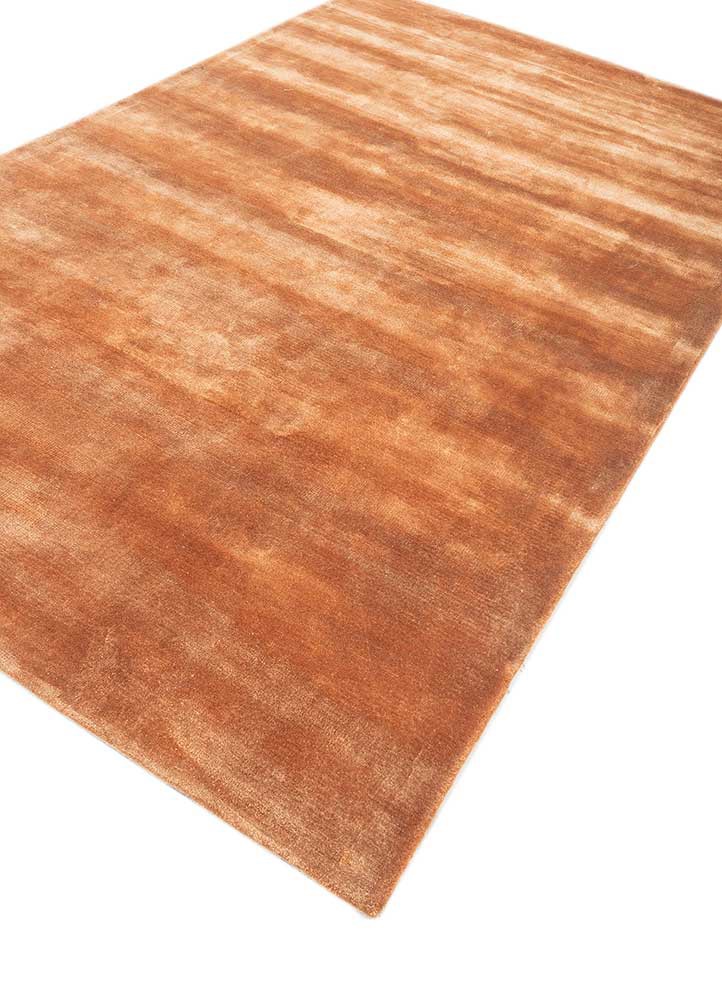 cera red and orange viscose hand tufted Rug - FoldShot