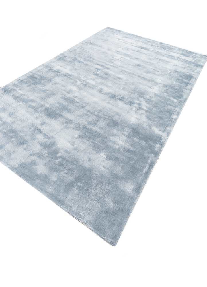 cera blue viscose hand tufted Rug - FoldShot