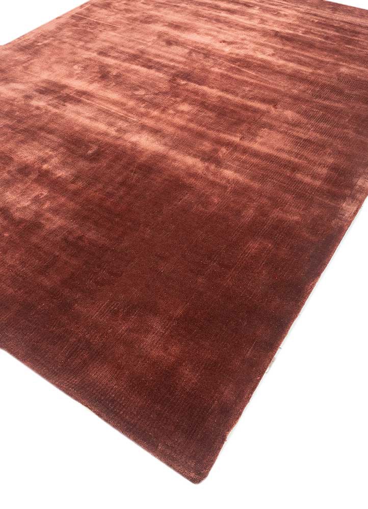 cera red and orange viscose hand tufted Rug - FoldShot