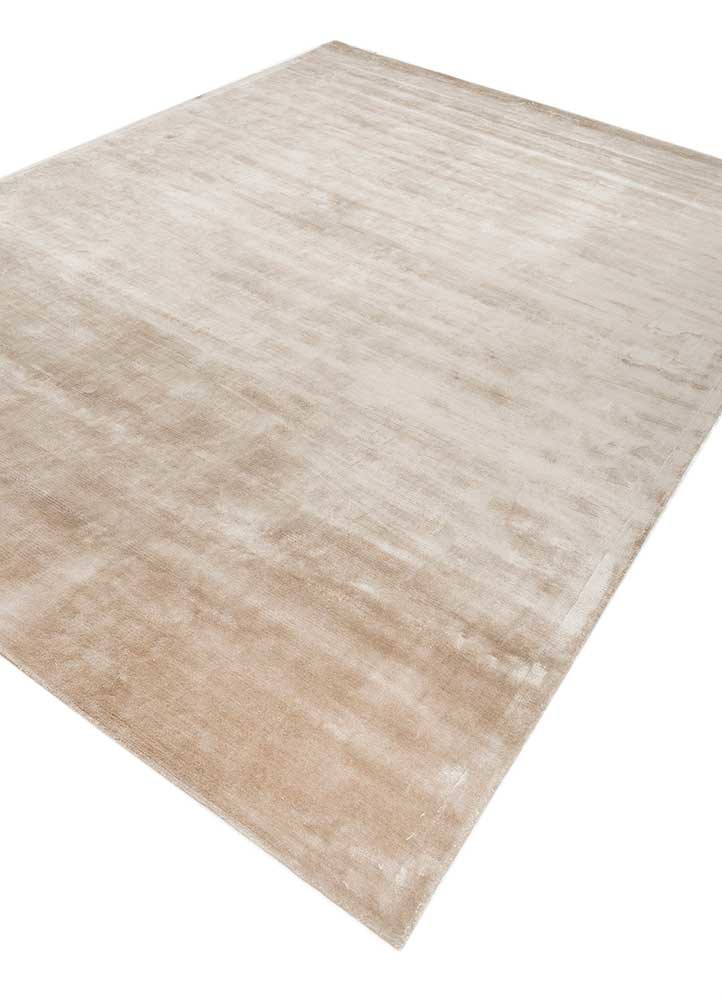 cera beige and brown viscose hand tufted Rug - FoldShot