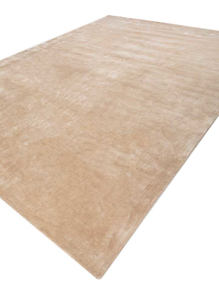 cera beige and brown viscose hand tufted Rug - FoldShot