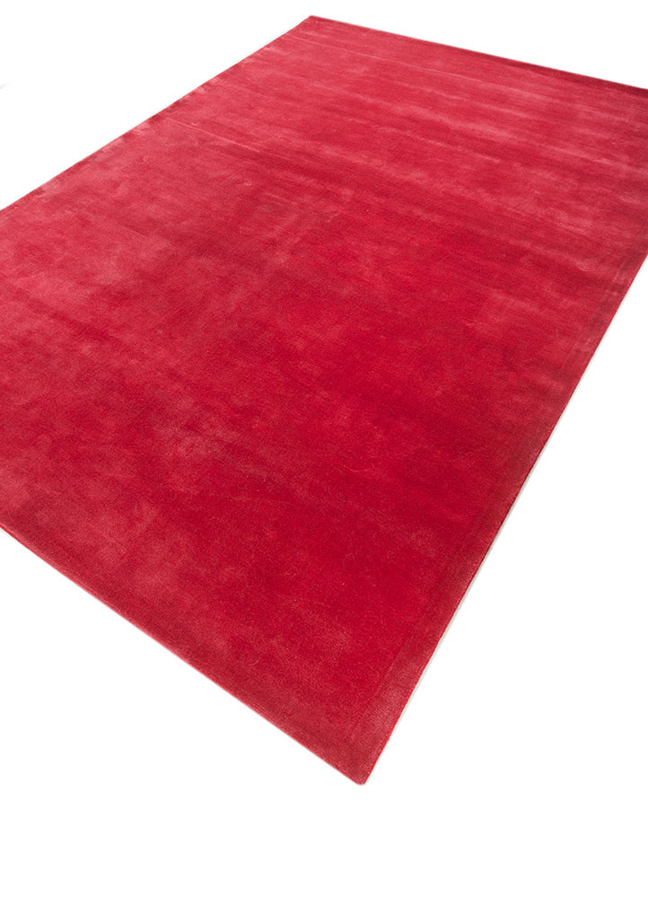 cera red and orange viscose hand tufted Rug - FoldShot