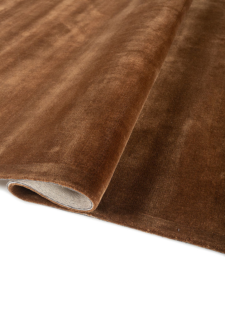 cera red and orange viscose hand tufted Rug - FoldShot