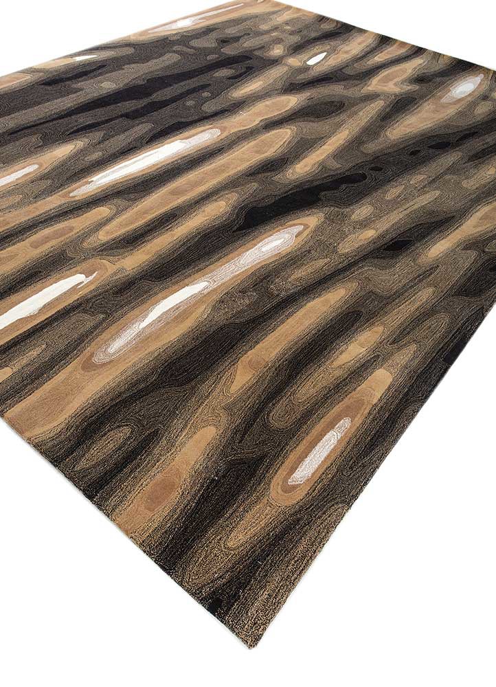 linear ivory wool hand tufted Rug - FoldShot