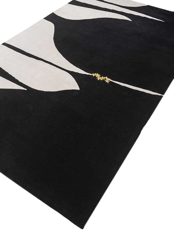 zig zag grey and black wool and viscose hand tufted Rug - FoldShot