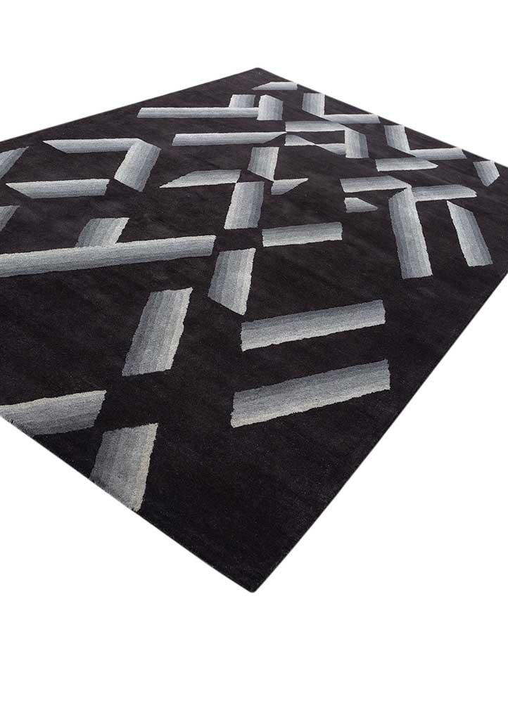 chroma blue wool hand tufted Rug - FoldShot