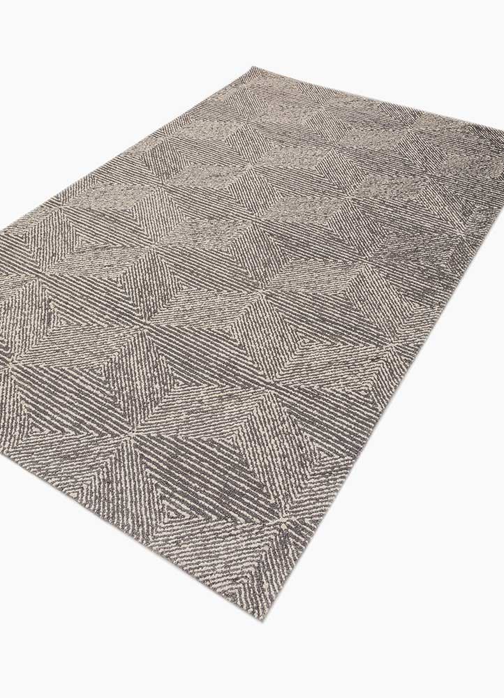 pathways grey and black wool hand tufted Rug - FoldShot pathways grey and black wool hand tufted Rug - FoldShot