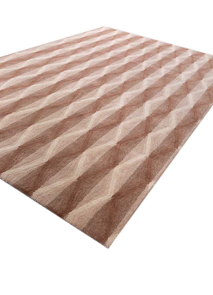 wild wanderlust beige and brown wool hand tufted Rug - FoldShot