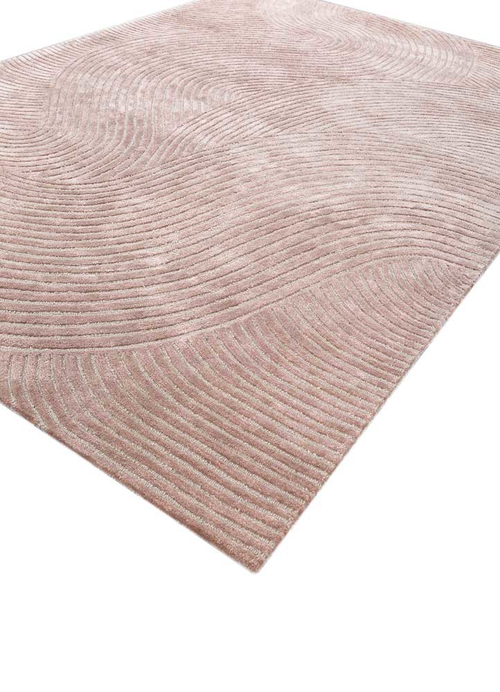 cera beige and brown wool and bamboo silk hand tufted Rug - FoldShot