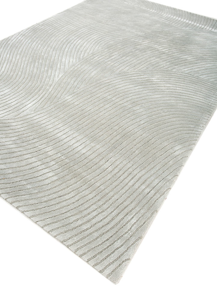 cera blue wool and bamboo silk hand tufted Rug - FoldShot cera blue wool and bamboo silk hand tufted Rug - FoldShot