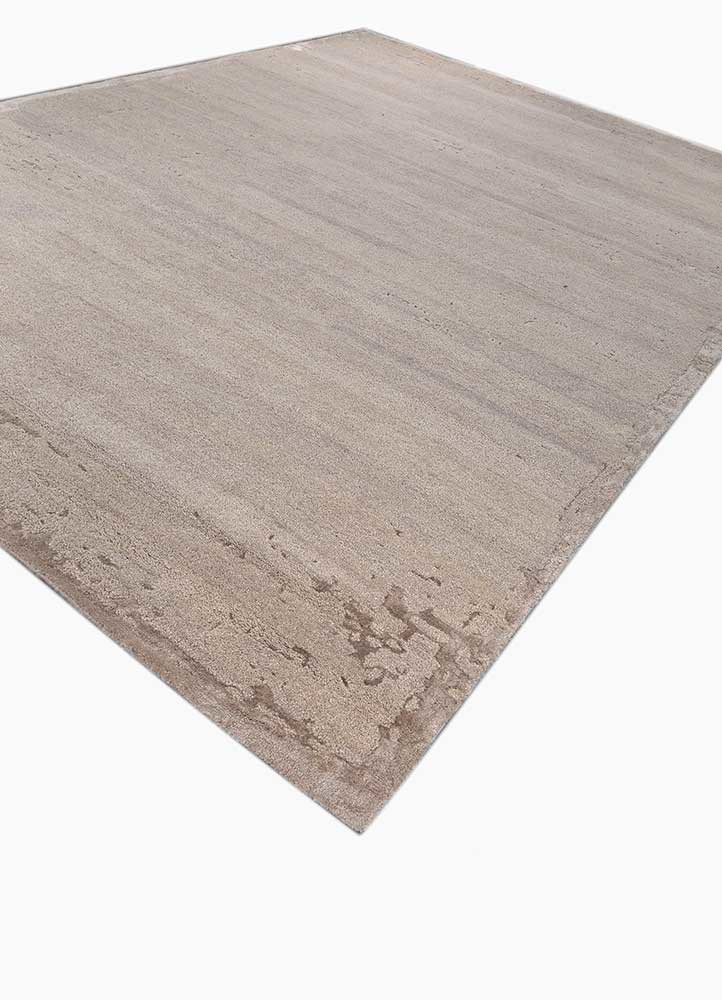 white noise ivory wool and viscose hand tufted Rug - FoldShot