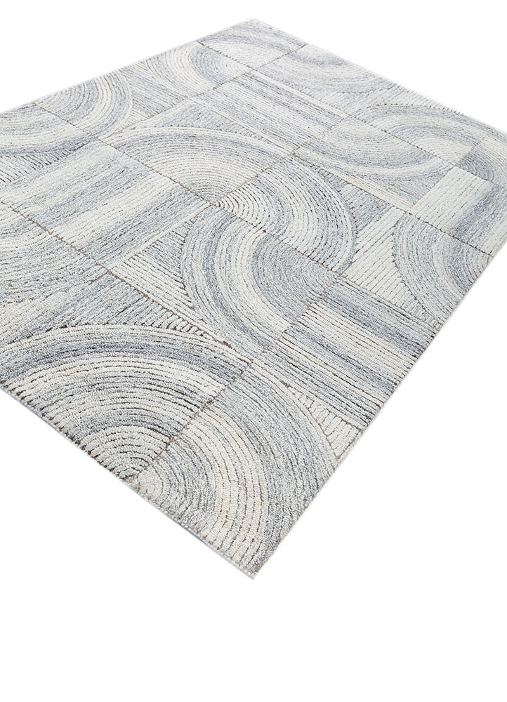 pathways grey and black wool hand tufted Rug - FoldShot pathways grey and black wool hand tufted Rug - FoldShot