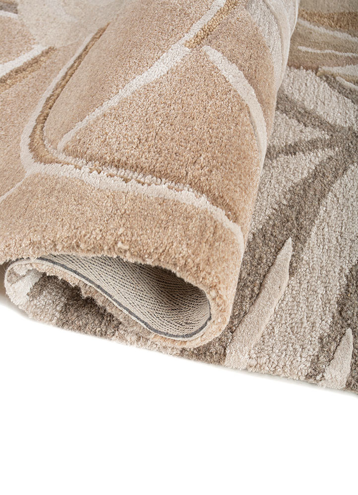 hacienda ivory wool and viscose hand tufted Rug - FoldShot