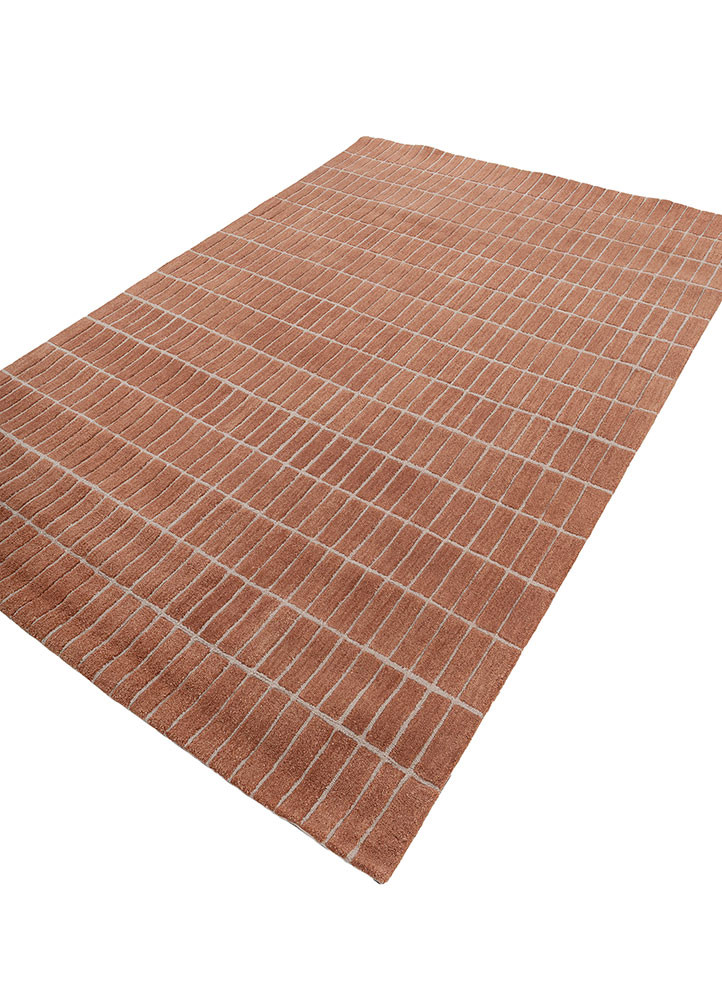 aprezo red and orange wool hand tufted Rug - FoldShot aprezo red and orange wool hand tufted Rug - FoldShot