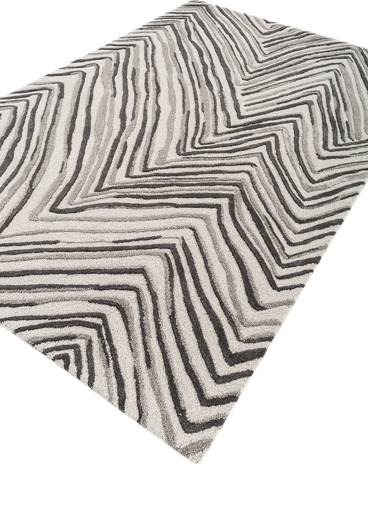 acar ivory wool and viscose hand tufted Rug - FoldShot acar ivory wool and viscose hand tufted Rug - FoldShot