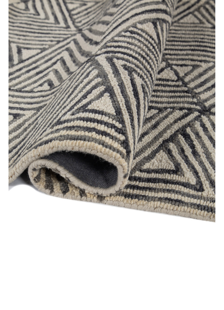 contour grey and black wool hand tufted Rug - FoldShot contour grey and black wool hand tufted Rug - FoldShot