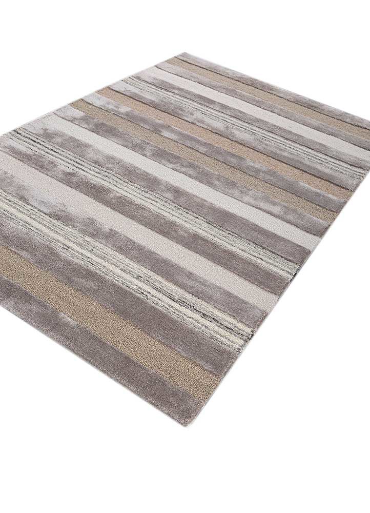 acar grey and black wool and viscose hand tufted Rug - FoldShot