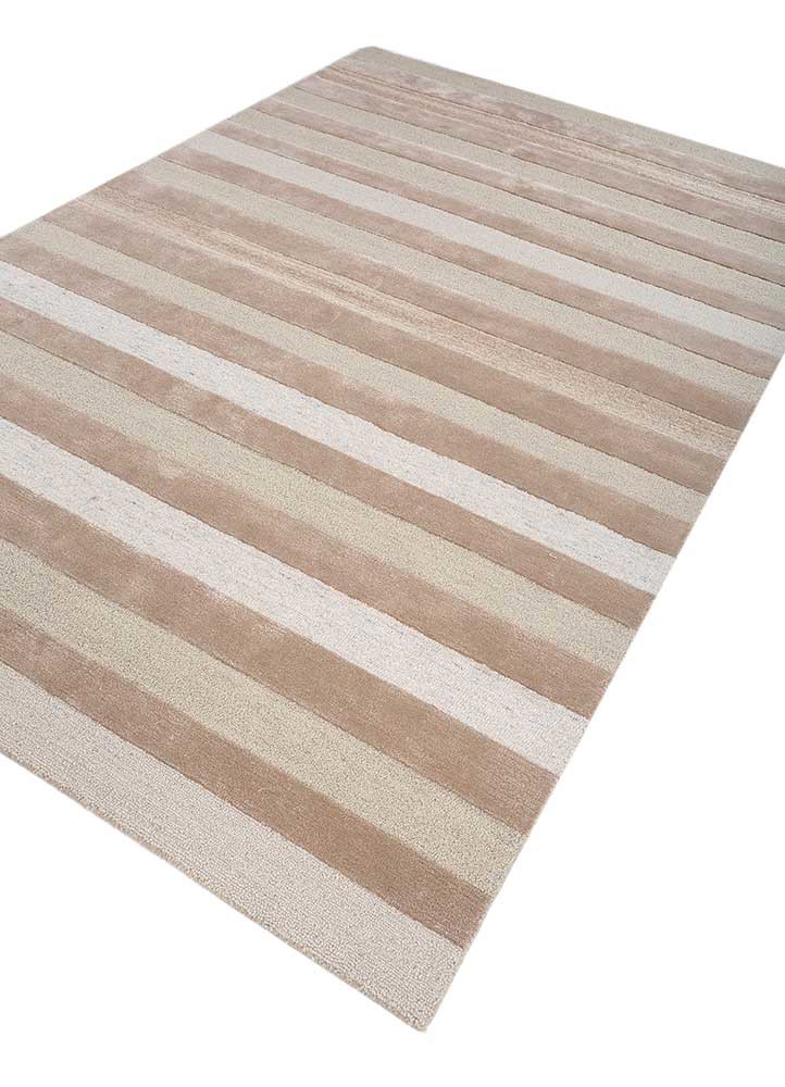 acar ivory wool and viscose hand tufted Rug - FoldShot