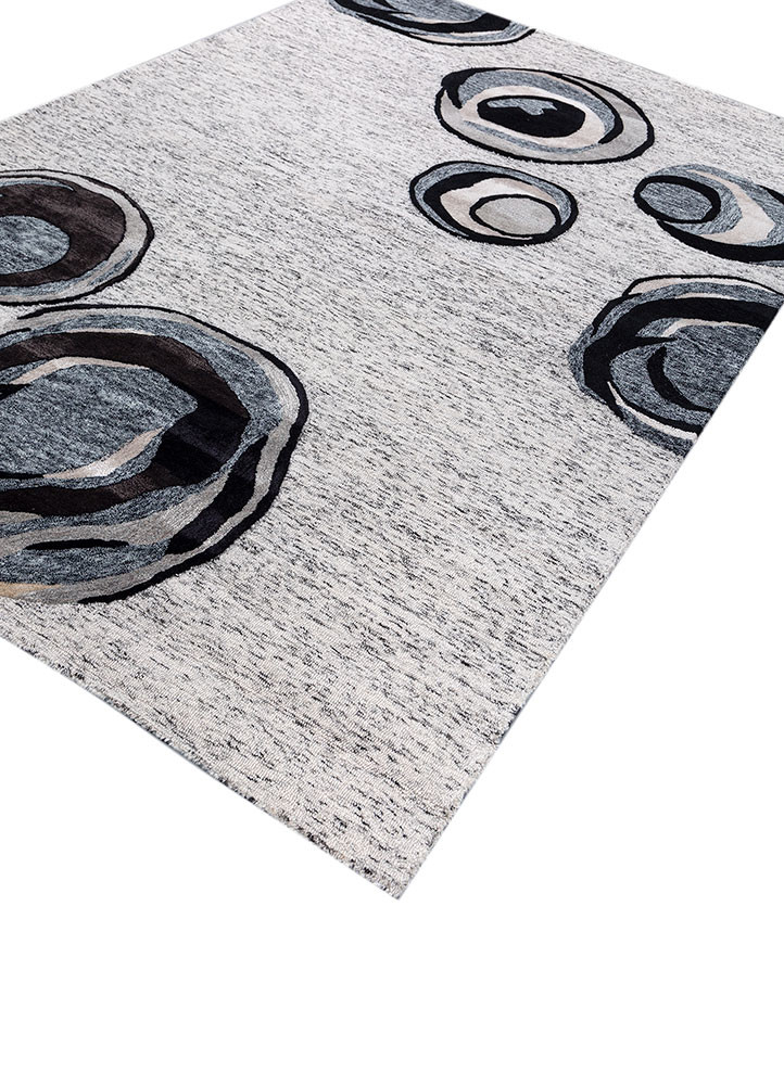 joy ivory wool and viscose hand tufted Rug - FoldShot