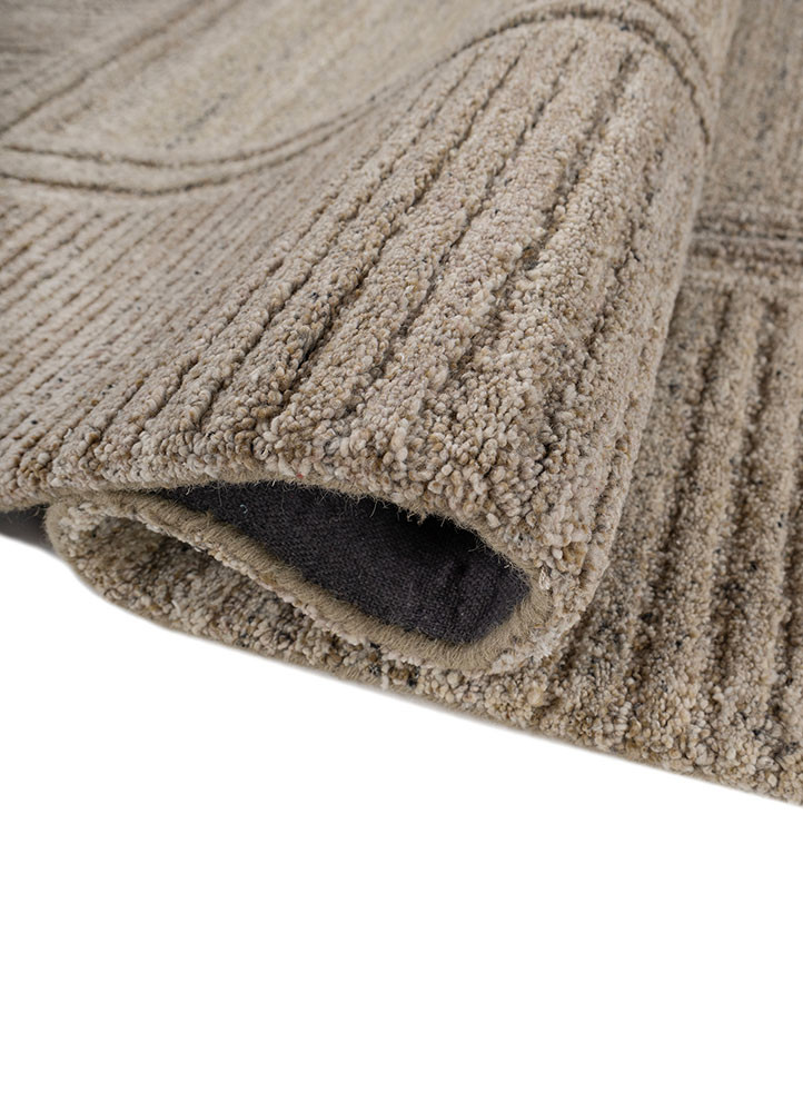 pathways green wool and viscose hand tufted Rug - FoldShot