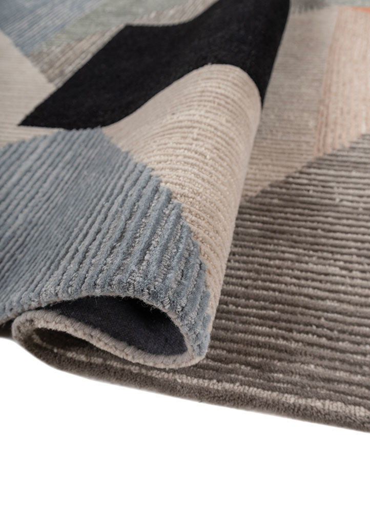linear ivory wool hand tufted Rug - FoldShot linear ivory wool hand tufted Rug - FoldShot