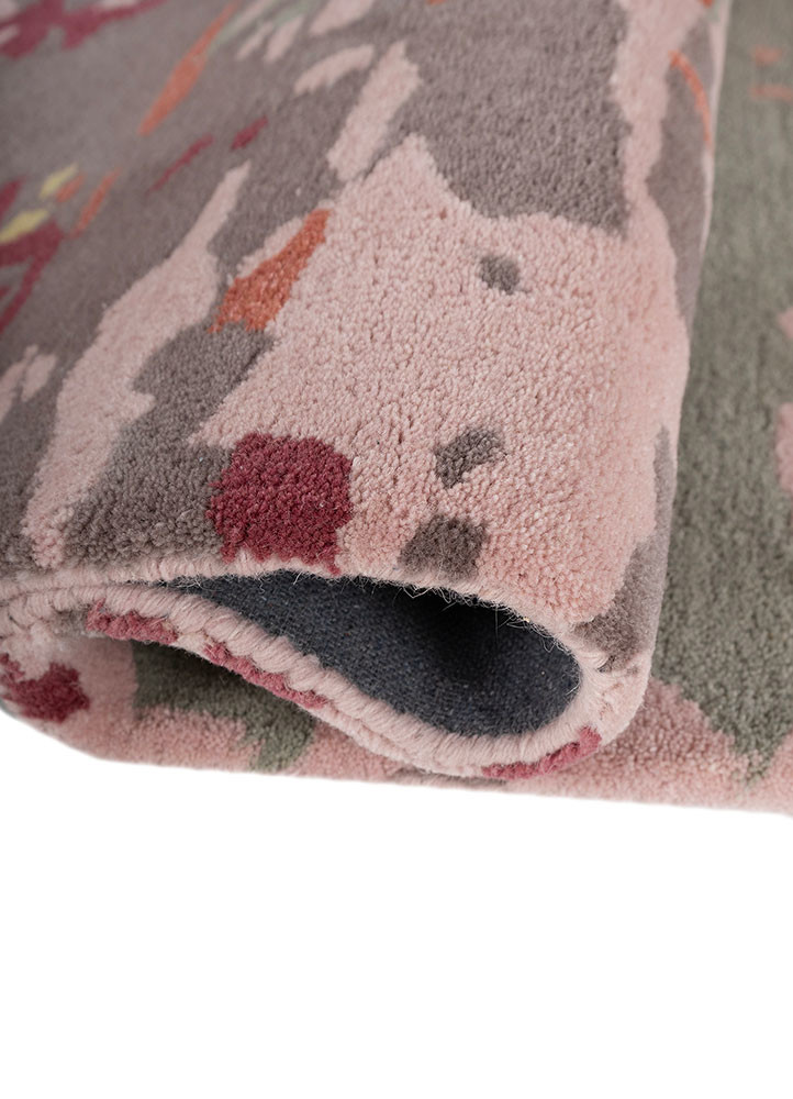 white noise pink and purple wool hand tufted Rug - FoldShot white noise pink and purple wool hand tufted Rug - FoldShot